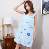 Women Bathrobe Bath Towel Wrap Soft Wearable
